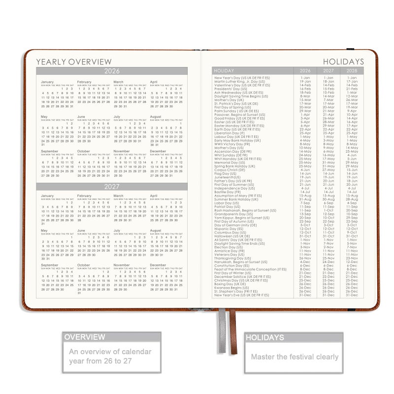 Lemome 2026-2027 Planner - Planner 2026-2027 Weekly and Monthly with Stickers, JUL. 2026 - JUN. 2027, 5.75" X 8.25", Academic Calendar Planning with Premium Paper, Pen Holder, Inner Pocket and 44 Notes Pages - Image 5